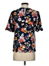 Victoria Beckham for Target Floral Blue Short Sleeve Blouse Size S - photo 2