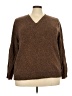 Fashion Bug 100% Cotton Tweed Brown Pullover Sweater Size 3X - photo 1