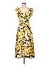JOA 100% Polyester Floral Yellow Cocktail Dress Size XS - photo 1