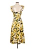 JOA 100% Polyester Floral Yellow Cocktail Dress Size XS - photo 2