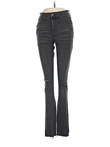Madewell Tall 9" Mid-Rise Skinny Jeans in Black Sea (view 1)