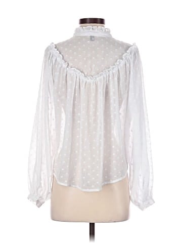 Aqua Long Sleeve Blouse (view 2)