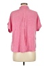 Double Zero 100% Rayon Pink Short Sleeve Button-Down Shirt Size M - photo 2