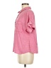 Double Zero 100% Rayon Pink Short Sleeve Button-Down Shirt Size M - photo 5