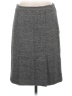 Lemon Chevron-herringbone Gray Wool Skirt Size 8 - photo 1