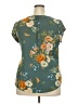 Fun2Fun Floral Teal Short Sleeve Blouse Size XXL - photo 2