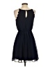 BCX 100% Polyester Solid Blue Casual Dress Size S - photo 2