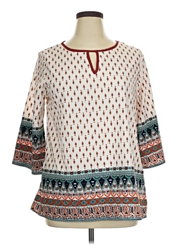 Signature Studio 3/4 Sleeve Blouse (view 1)
