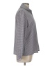 Jaeger 100% Polyester Houndstooth Gray Long Sleeve Blouse Size L - photo 4