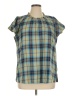 BLOOMCHIC 100% Cotton Blue Short Sleeve Blouse Size 14 - 16 - photo 1