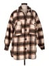 Sanctuary Plaid Brown Coat Size M - photo 1