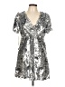 Arose Studio 100% Polyester Metallic Silver Cocktail Dress Size Lg Petite - photo 1