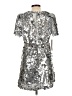 Arose Studio 100% Polyester Metallic Silver Cocktail Dress Size Lg Petite - photo 2