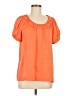 MICHAEL Michael Kors 100% Rayon Orange Short Sleeve Blouse Size M - photo 1