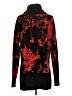 Diane von Furstenberg 100% Merino Wool Print Red Pullover Sweater Size P (petite) - photo 2