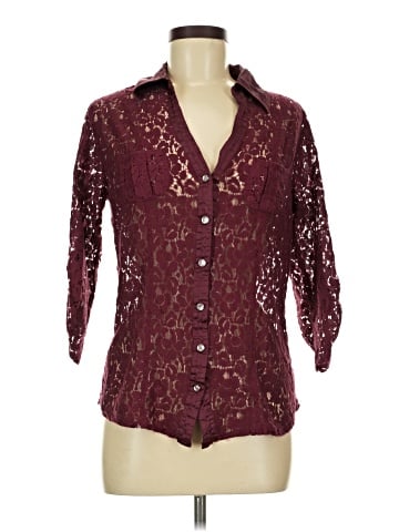 Signature Studio 3/4 Sleeve Button-Down Shirt (view 1)