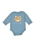 Hb 100% Cotton Blue Long Sleeve Onesie Size 0-3 mo - photo 1