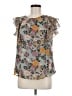DR2 100% Polyester Gray Short Sleeve Blouse Size M - photo 1