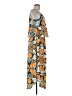 H&M 100% Polyester Print Orange Casual Dress Size 8 - photo 4
