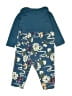 Tea 100% Cotton Blue Long Sleeve Onesie Size 0-3 mo - photo 2