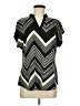 Perseption Concept Chevron-herringbone Black Short Sleeve Polo Size M - photo 1