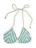 Eberjey Chevron-herringbone Teal Swimsuit Top Size M - photo 1