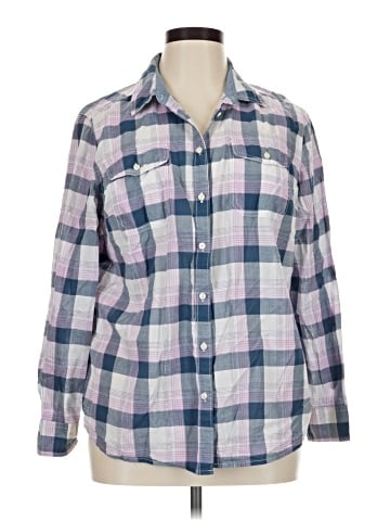 St. John's Bay Long Sleeve Button-Down Shirt (view 1)