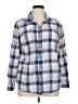 St. John's Bay Plaid Blue Long Sleeve Button-Down Shirt Size 1X - photo 1