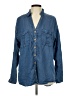 C'est Toi 100% Tencel Blue Long Sleeve Button-Down Shirt Size 1X - photo 1