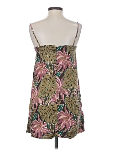 Madewell 100% Linen Goldie Mini Dress in Brushstroke Monstera (view 2)