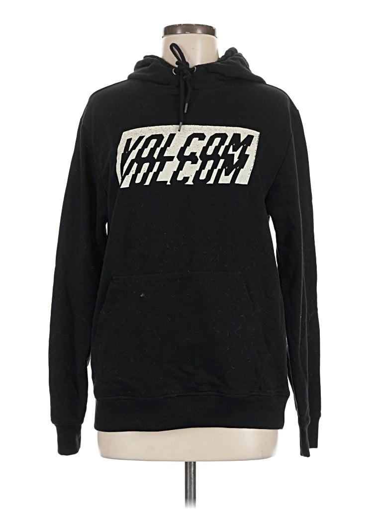 Pre-owned Volcom Pullover Hoodie In Black