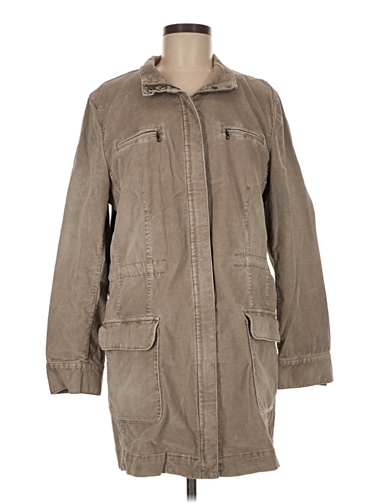 Pre-owned Jjill Trenchcoat In Tan