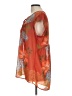DR2 100% Polyester Orange Short Sleeve Blouse Size L - photo 5