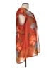 DR2 100% Polyester Orange Short Sleeve Blouse Size L - photo 4