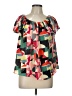 Cha Cha Vente Green Short Sleeve Blouse Size L - photo 1