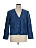 Ann Taylor 100% Polyester Polka Dots Blue Blazer Size 16 - photo 1