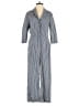 JOA 100% Cotton Stripes Gray Blue Jumpsuit Size S - photo 1