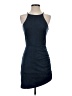 Soprano Solid Blue Casual Dress Size S - photo 1