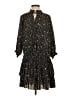 Current Air 100% Polyester Floral Black Casual Dress Size XS - photo 1