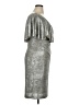 Connected Apparel Metallic Silver Cocktail Dress Size 14 - photo 4