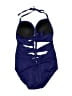 Venus Solid Blue One Piece Swimsuit Size 8 - photo 2