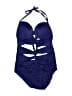 Venus Solid Blue One Piece Swimsuit Size 8 - photo 1