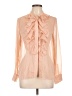 H&M 100% Polyester Pink Long Sleeve Blouse Size 10 - photo 1