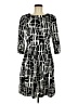 Peter Nygard Graphic Black Casual Dress Size M - photo 1