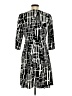 Peter Nygard Graphic Black Casual Dress Size M - photo 2