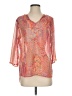 Mi ami 100% Polyester Orange 3/4 Sleeve Blouse Size S - photo 1