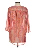 Mi ami 100% Polyester Orange 3/4 Sleeve Blouse Size S - photo 2