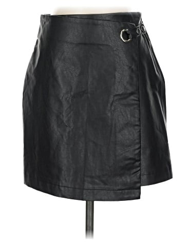 Blue Rain Faux Leather Skirt (view 1)
