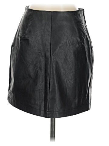 Blue Rain Faux Leather Skirt (view 2)