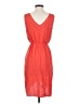 Buttons Solid Orange Casual Dress Size S - photo 2